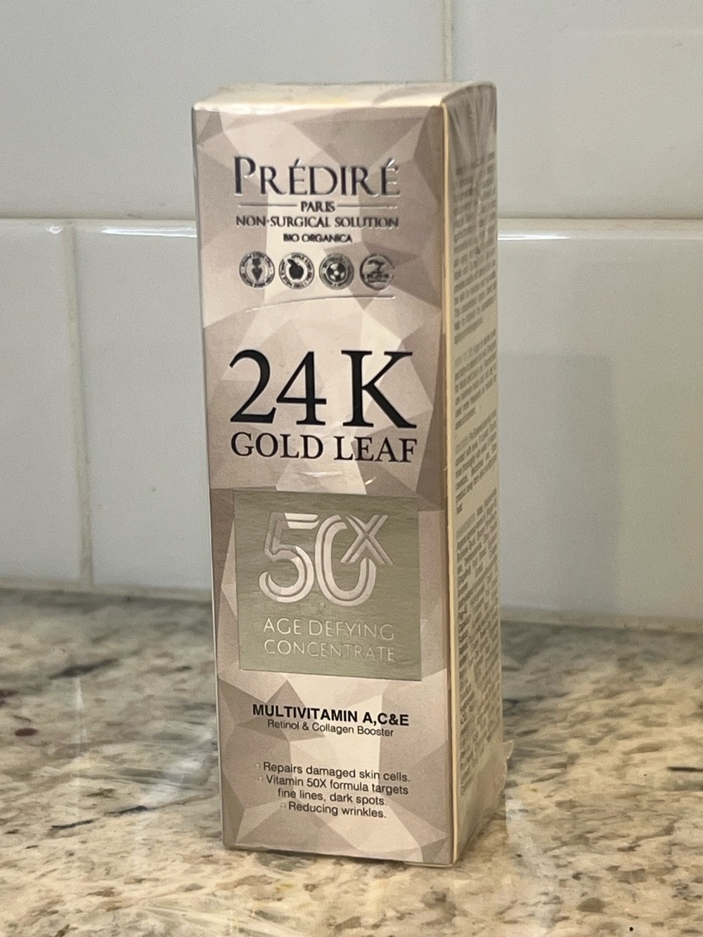 NWT Predire Paris 24K Gold Leaf 50x Age Defying Concentrate w Free Mask